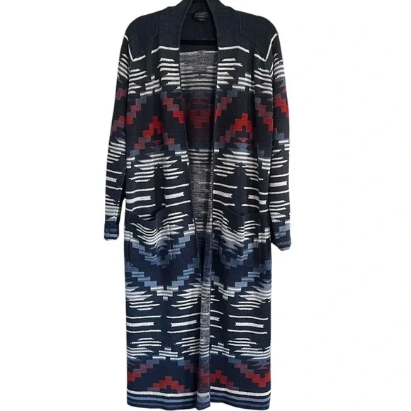 Pendleton Blue and Orange Patterned Cardigan - Picture 5 of 15